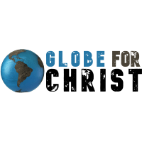 the logo for globe for christ shows a globe and the words globe for christ