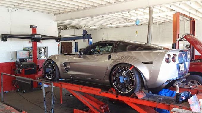 Chevrolet Corvette C6 Undergoing a Wheel Alignment Service | Chapmans Front End & Brakes