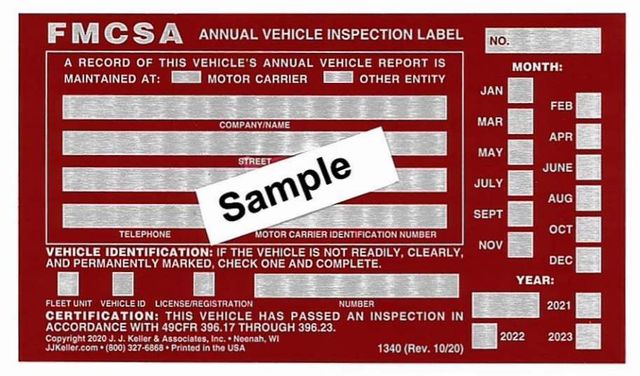 Dot inspection inspection certificate Annual Vehicle Inspection Report Form DOT Compliant - 8 5 x 11 75 Carbonless 3-Ply Snap-Out Format, Meet DOT Requirements 49 CFR 396 21 White Yellow, 20Pcs