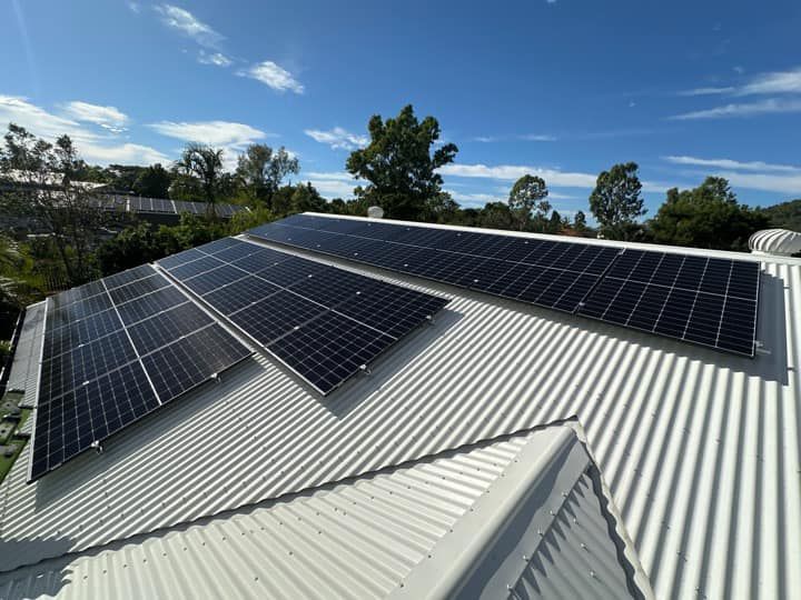 A Roof with A Lot of Solar Panels on It — Central Solar Services in Garbutt, QLD
