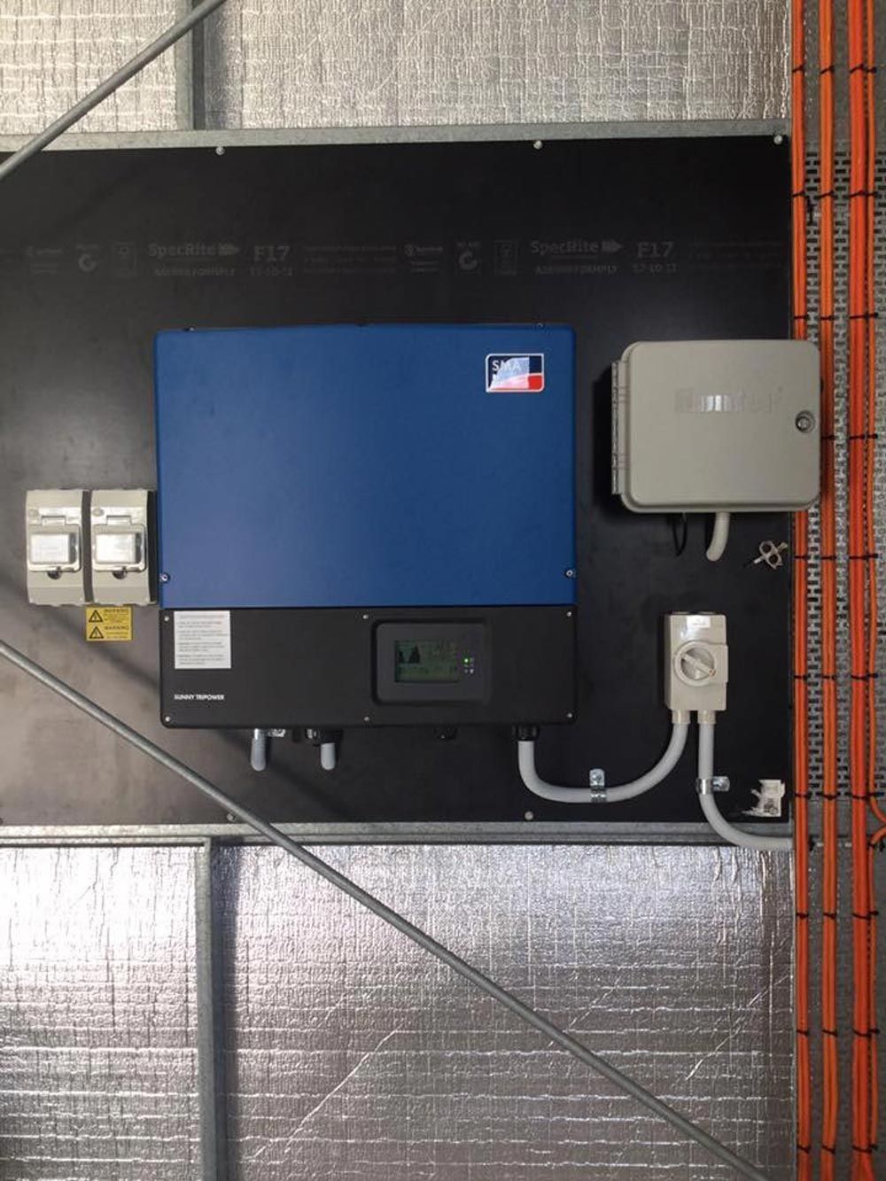 A Blue And Black Solar Battery