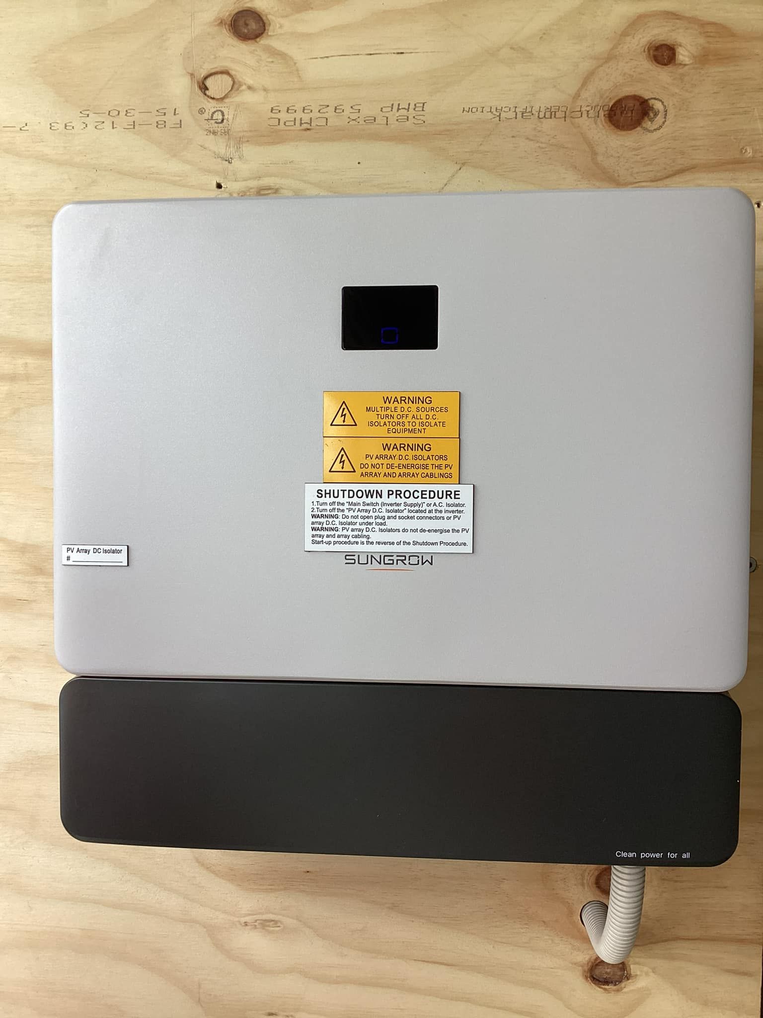 Solar Battery Mounted On The Wall