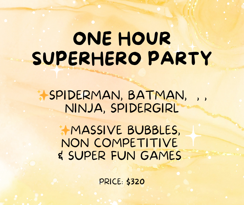 Superhero PArty Package Sydney, spiderman party sydney