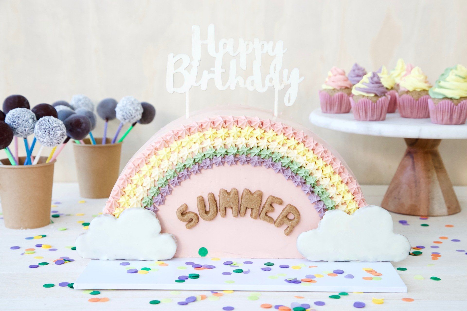 Healthy birthday cake made by Little Folk Cakes in Sydney