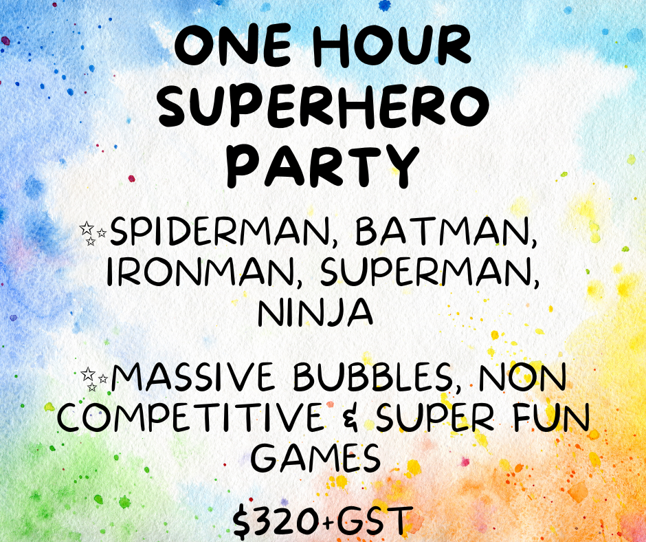 Superhero PArty Package Sydney
