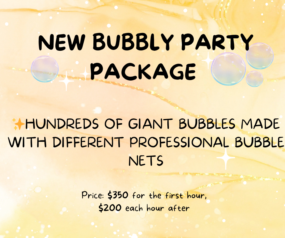 Giant bubbles, Festival style bubbles made with giant bubble nets