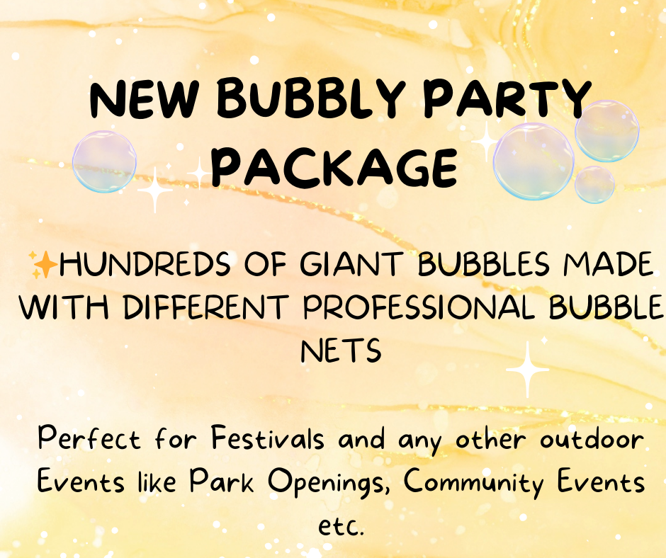 Giant bubbles, Festival style bubbles made with giant bubble nets