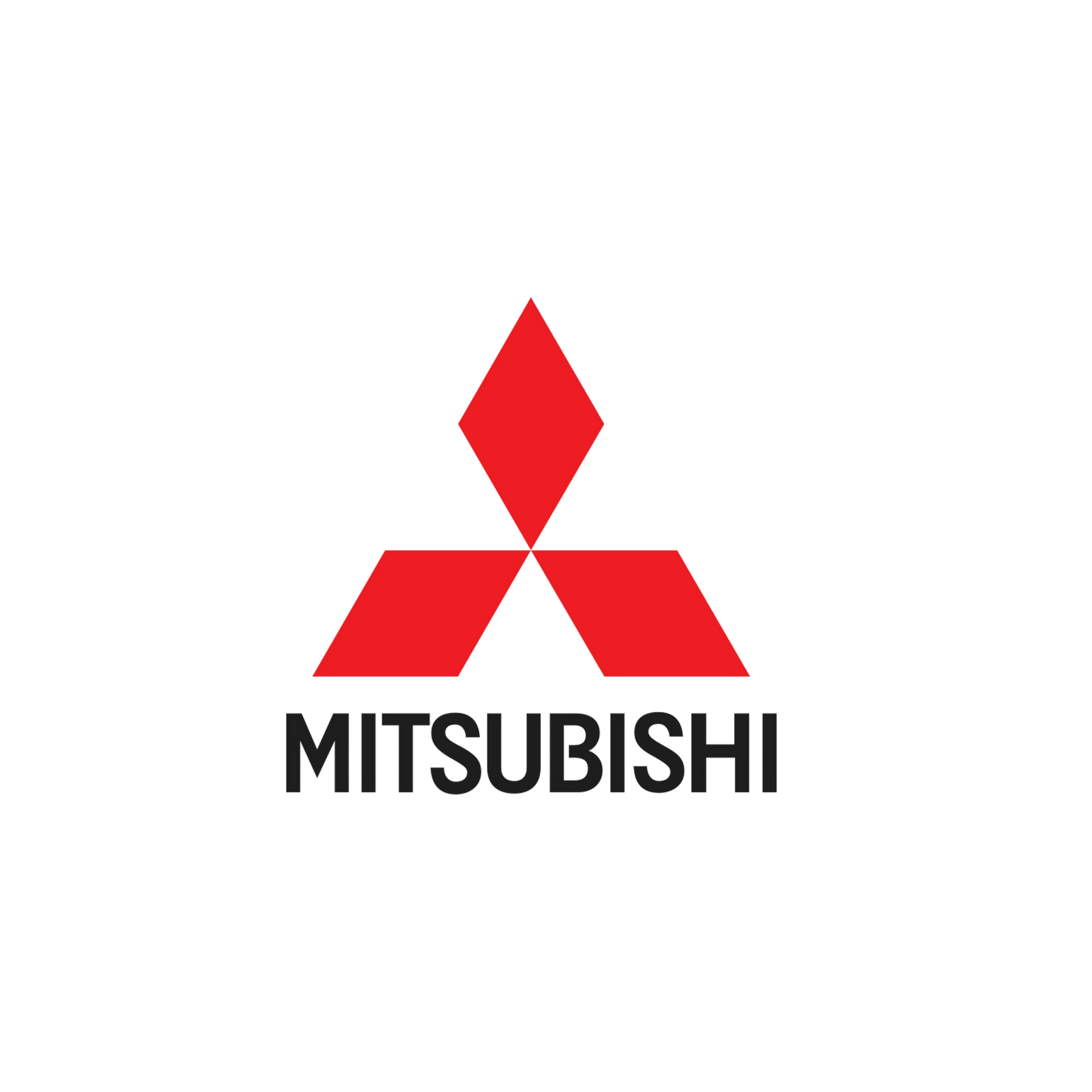 Heavy Metal HVAC LLC - Red Mitsubishi logo: three diamonds. "MITSUBISHI" text below.