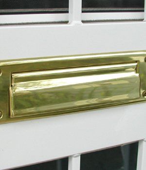 White Security Door with Mail Box — Detroit, MI — Protector Window & Door