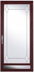 A Door with Burgundy Frame — Detroit, MI — Protector Window & Door