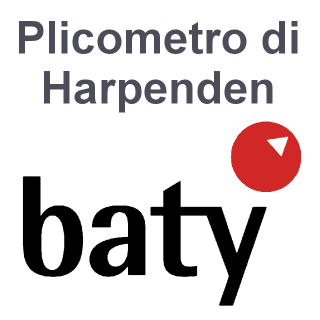 A black and white logo for baty with a red circle