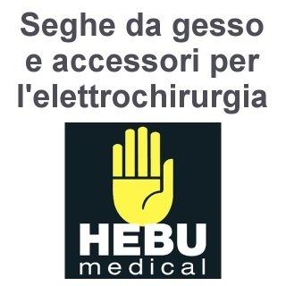 The logo for hebu medical has a hand on it