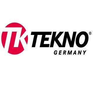 A red and black logo for tk tekno germany