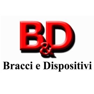 A red and black logo for bd braccia e dispositivi