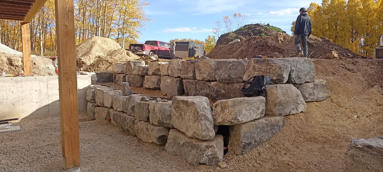 large retaining wall