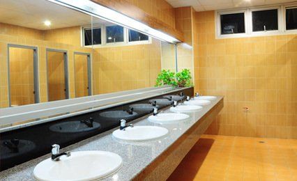 full width washroom mirror