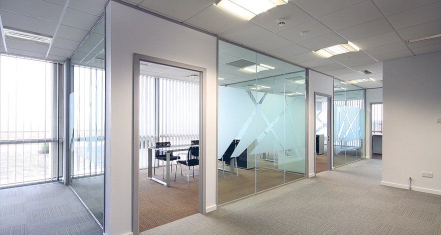 large glazed office area