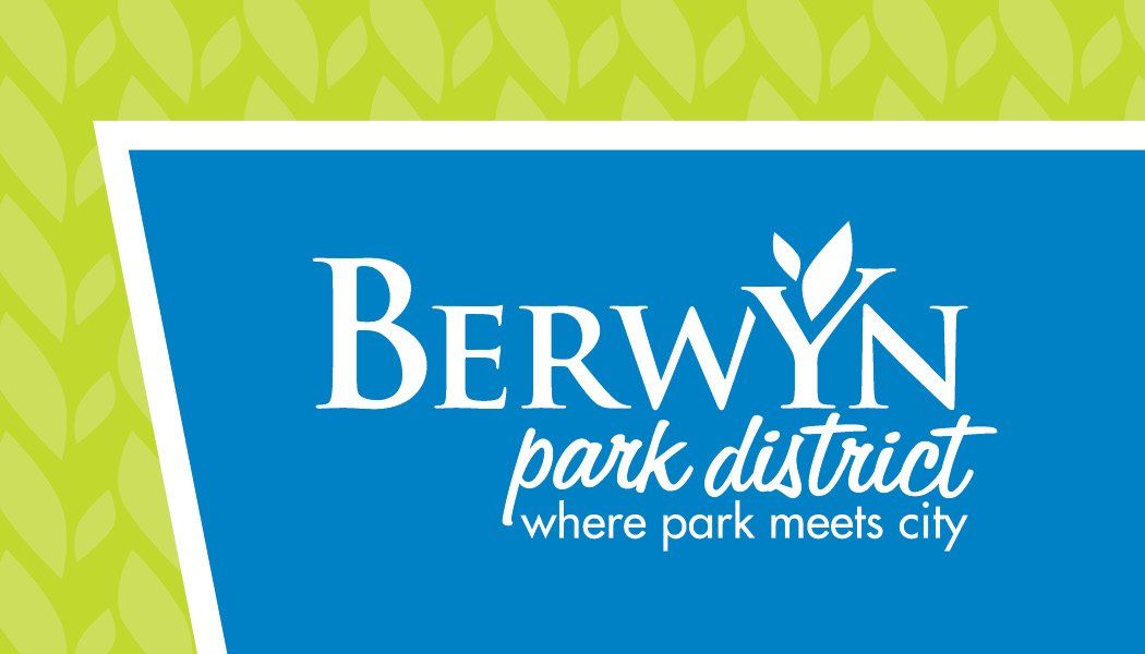 The logo for berwyn park district where park meets city
