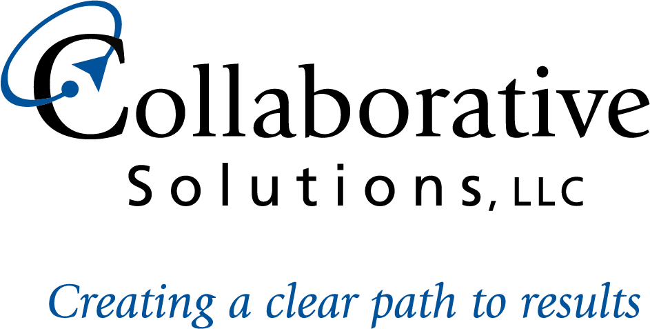 A logo for collaborative solutions llc is shown on a white background