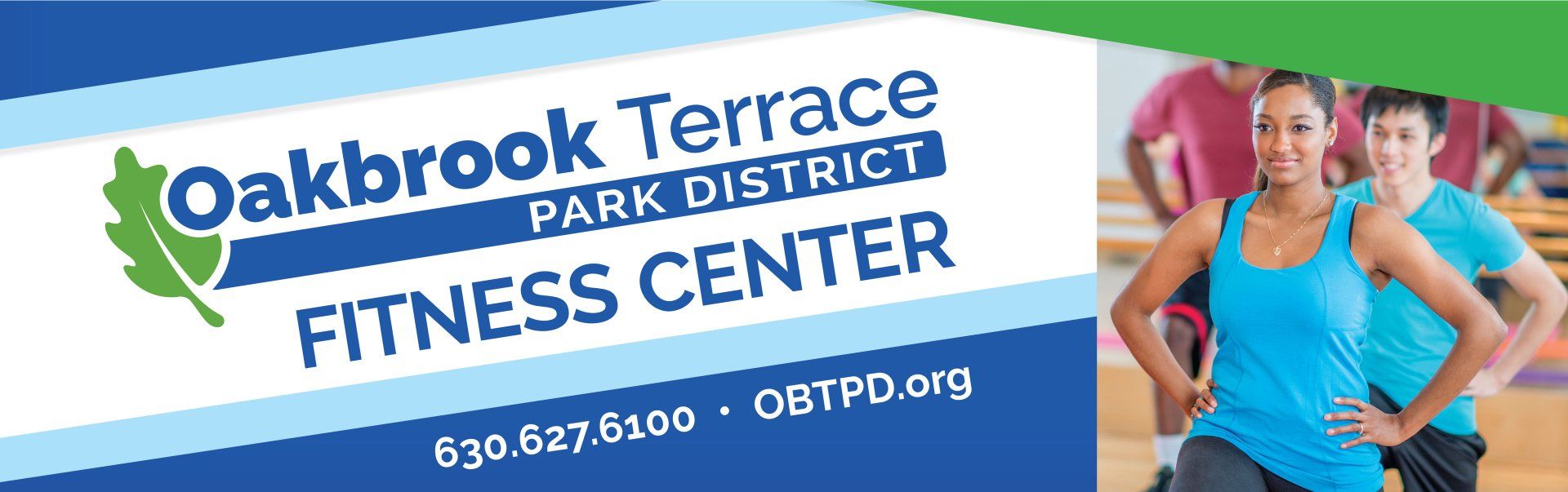 A poster for the oakbrook terrace park district fitness center