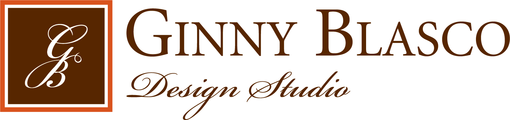 Ginny blasco design studio logo on a white background