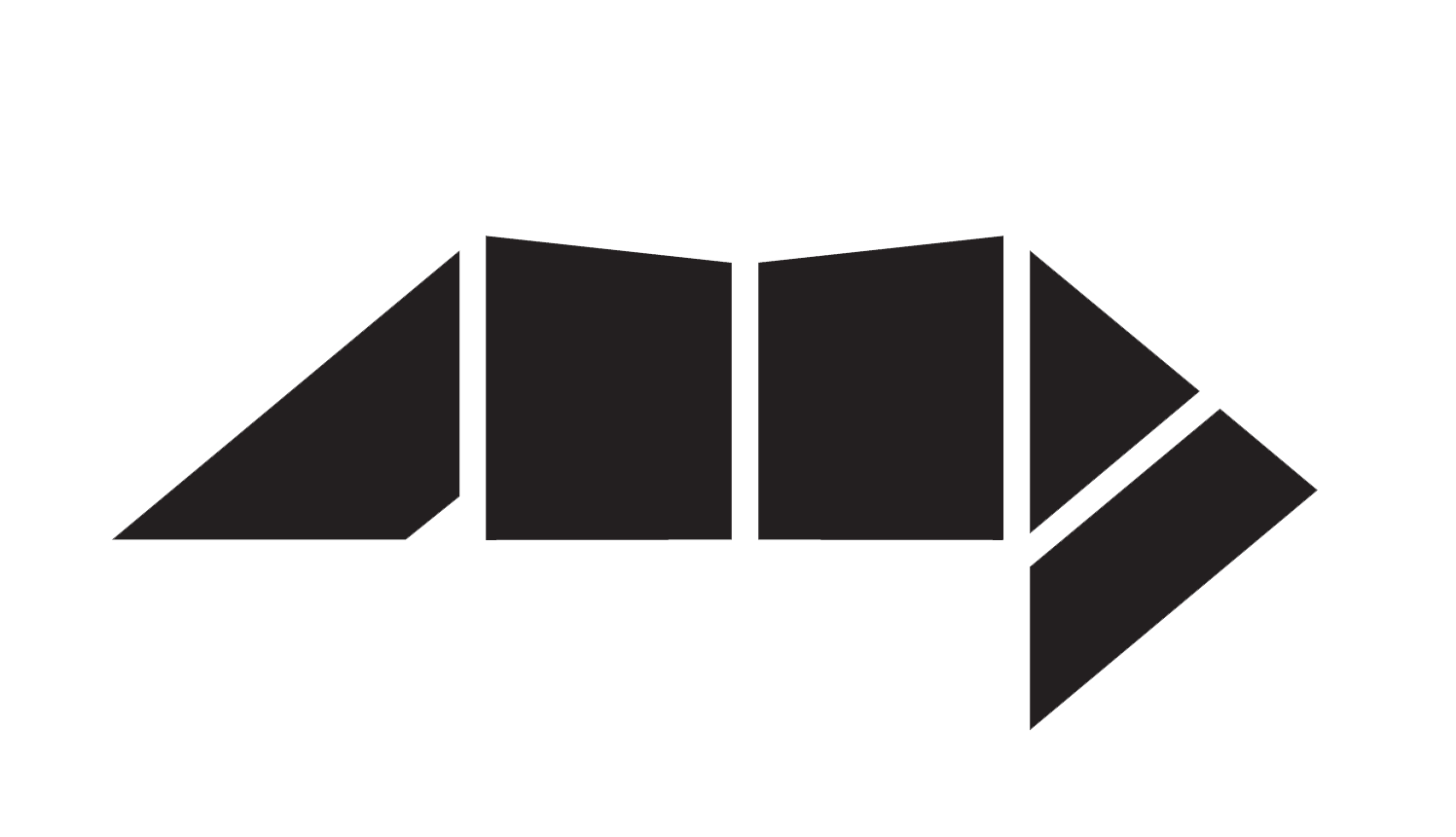 Black geometric North Carolina state outline.