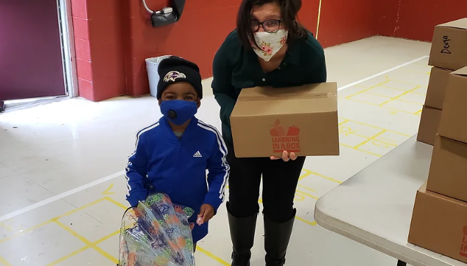 Learning in a Box Kits: Hamilton Elementary student and teacher