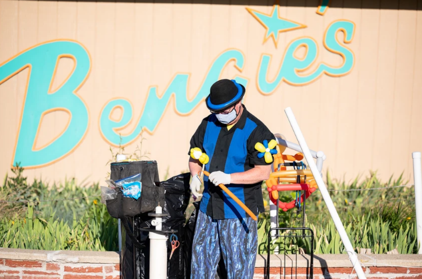Man playing music at Bengies Drive-in