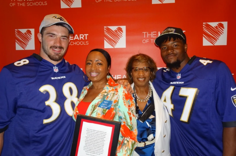 HOS Honors principals with Ravens Players