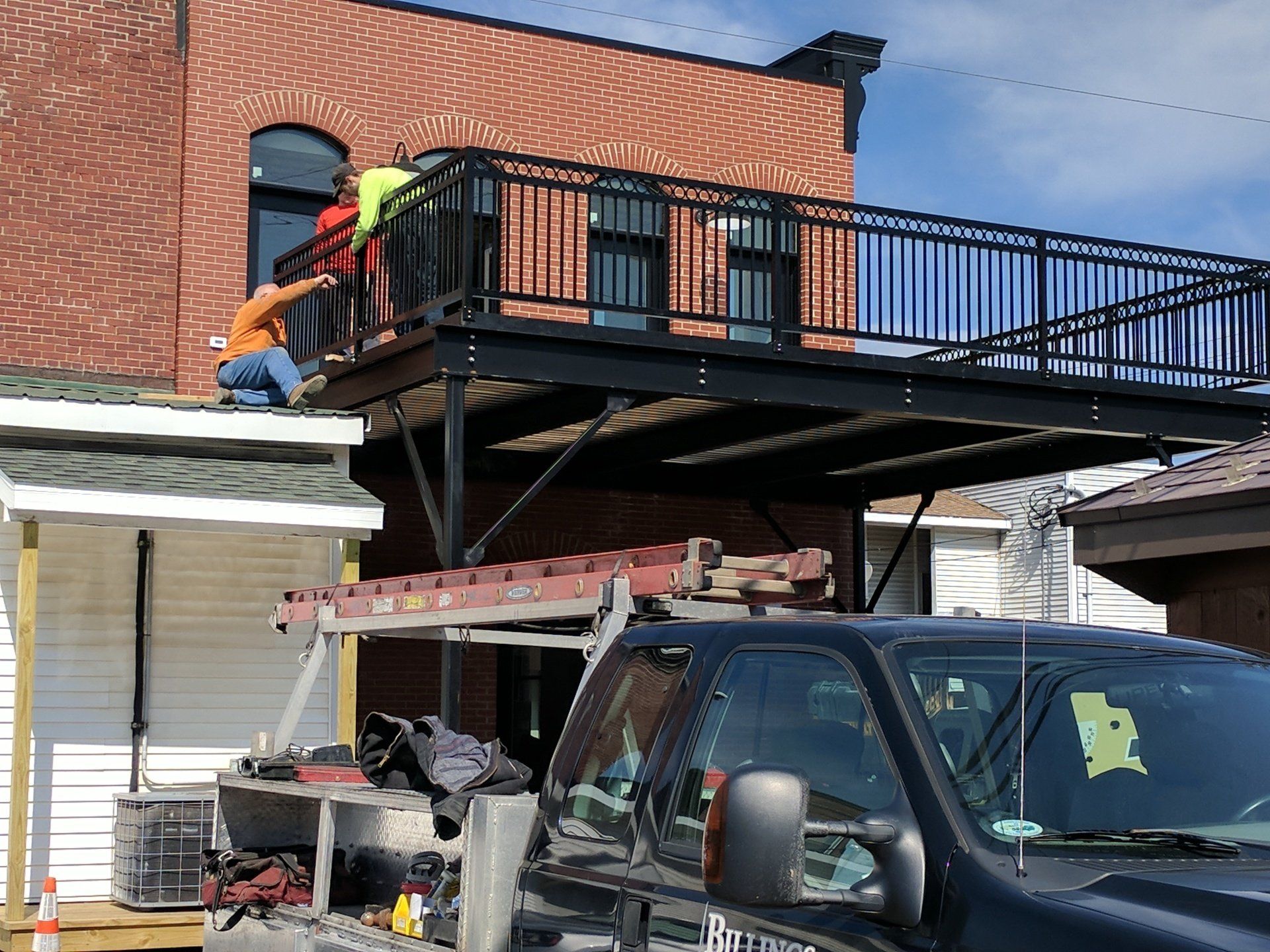 Building New Steel and Concrete Patio
