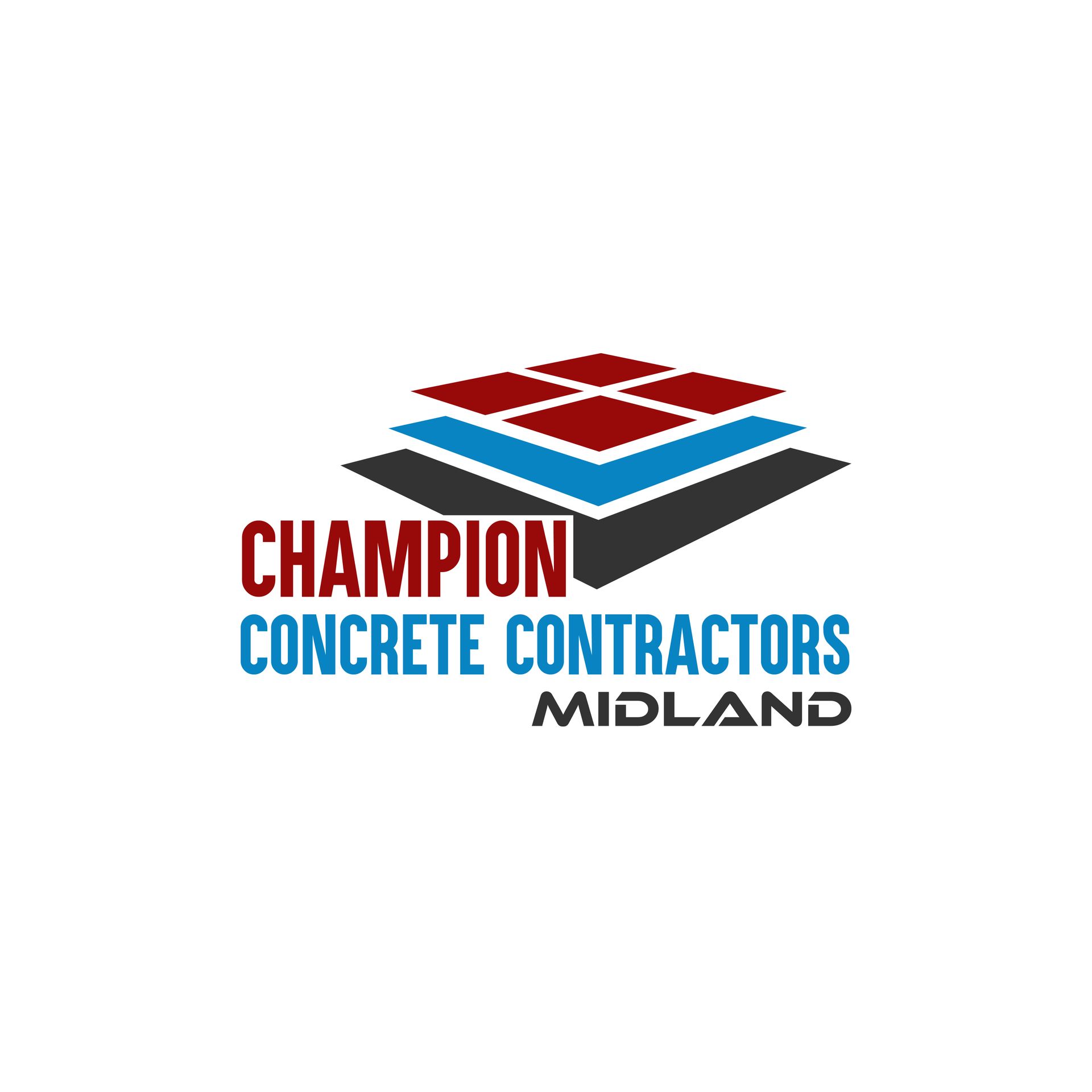 Champion Concrete Contractors Midland TX white background logo