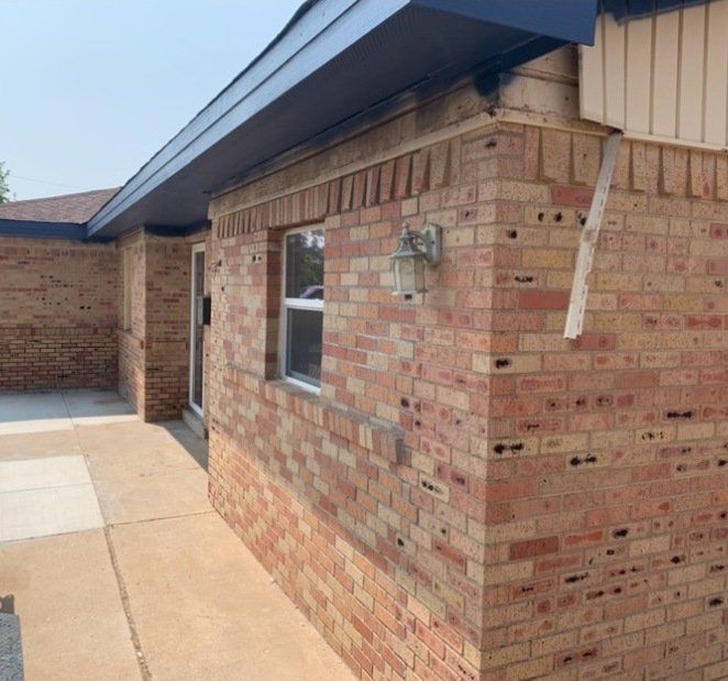 backside on new brick home by masonry contractors Odessa tx
