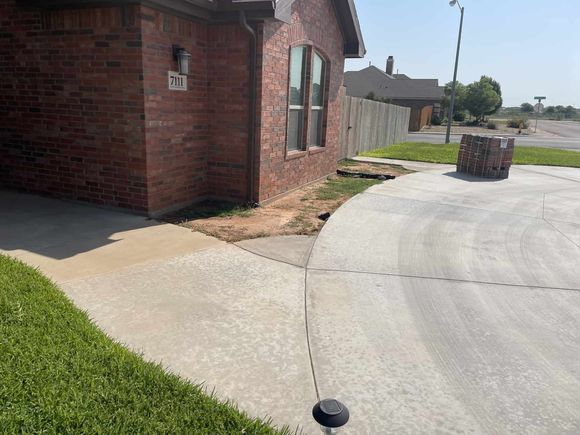 new concrete driveway and walkways in Midland
