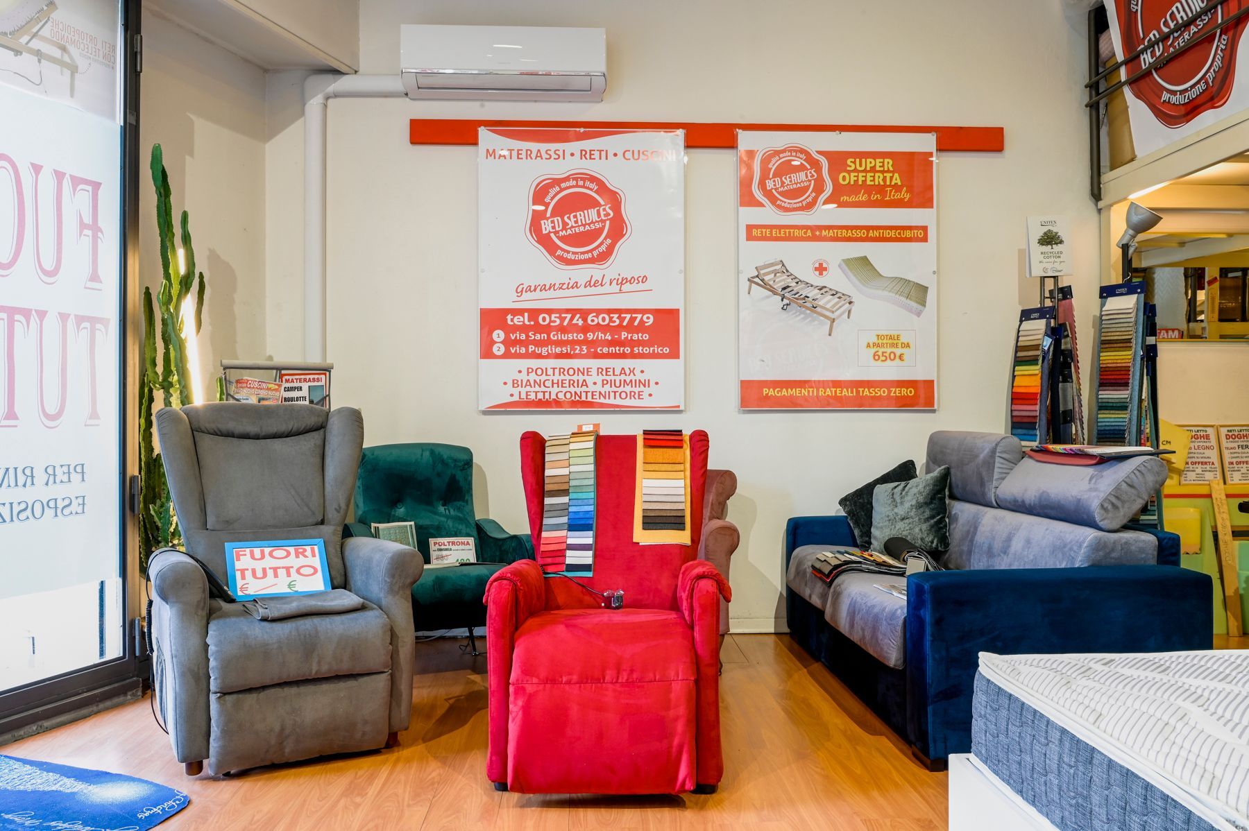 Vetrina poltrone relax Bed Services