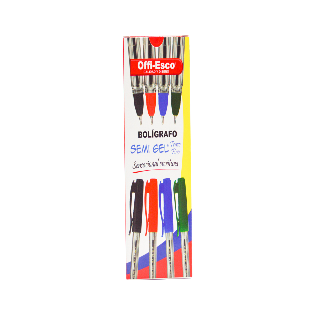 Fotografía caja de lapiceros 4 colores