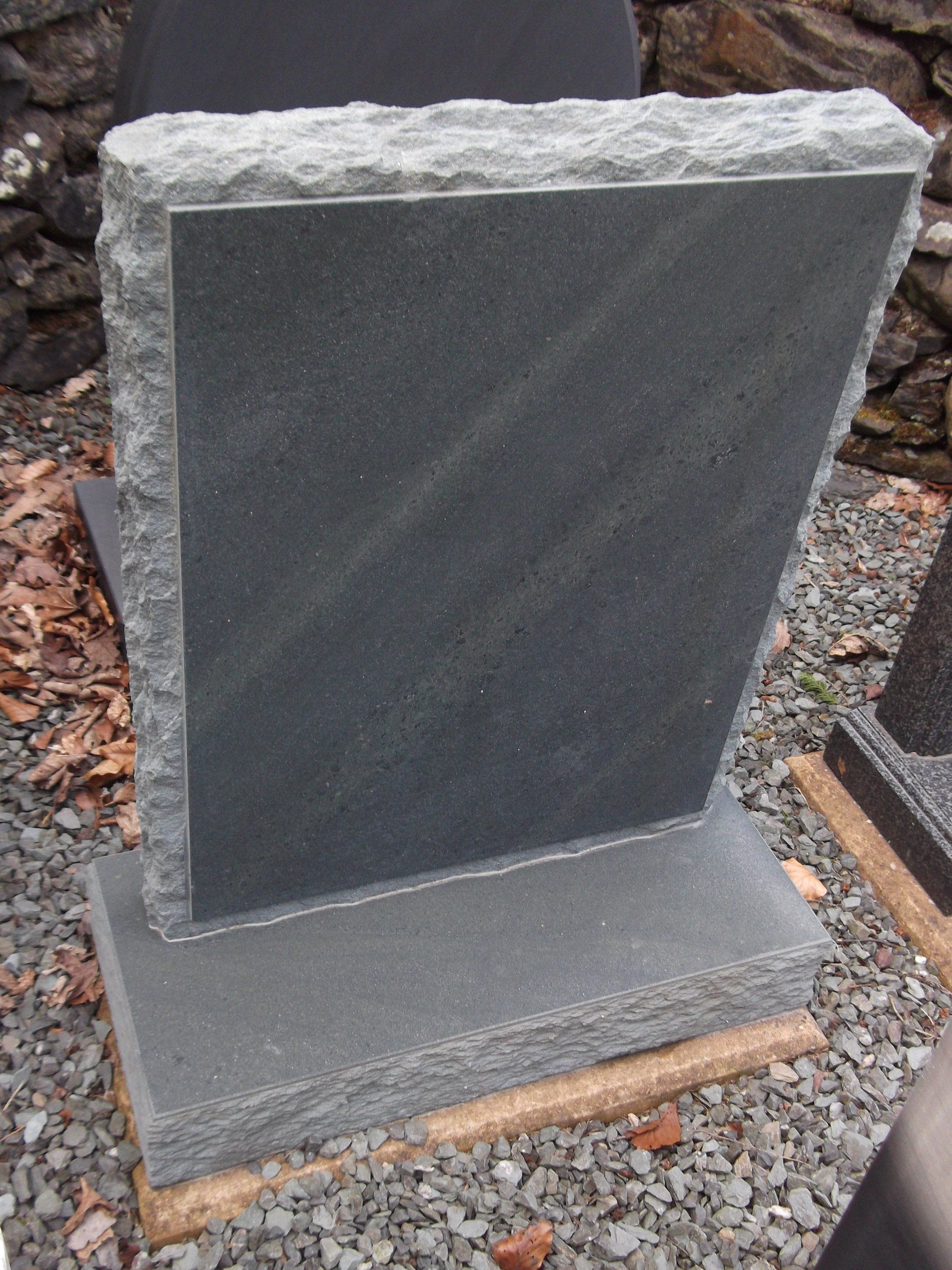 Cumbrian Green Slate polished face and rustic sides