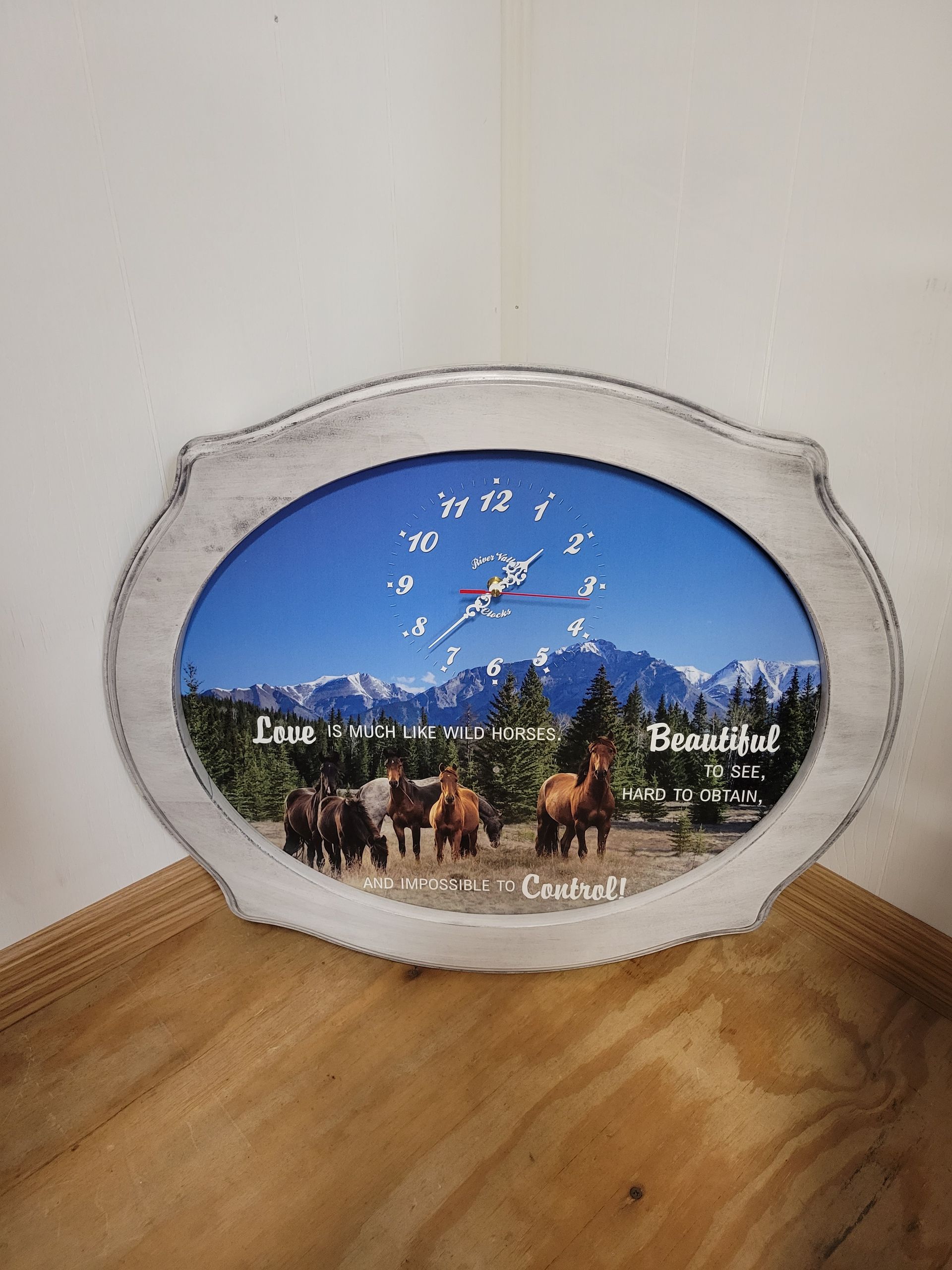 Wood Frame Musical Clock — New Holland, PA — Cedar Lane Dry Goods and 
Quilts