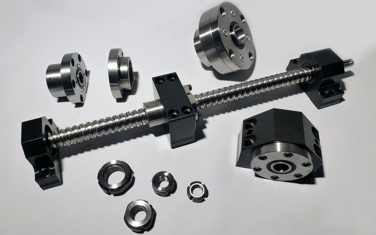 viti a ricircolo di sfere, supporti per estremità per viti e portachiocciola