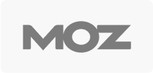 MOZ logo in gray on a white background
