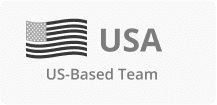 USA flag icon with “USA” and “US-Based Team” text