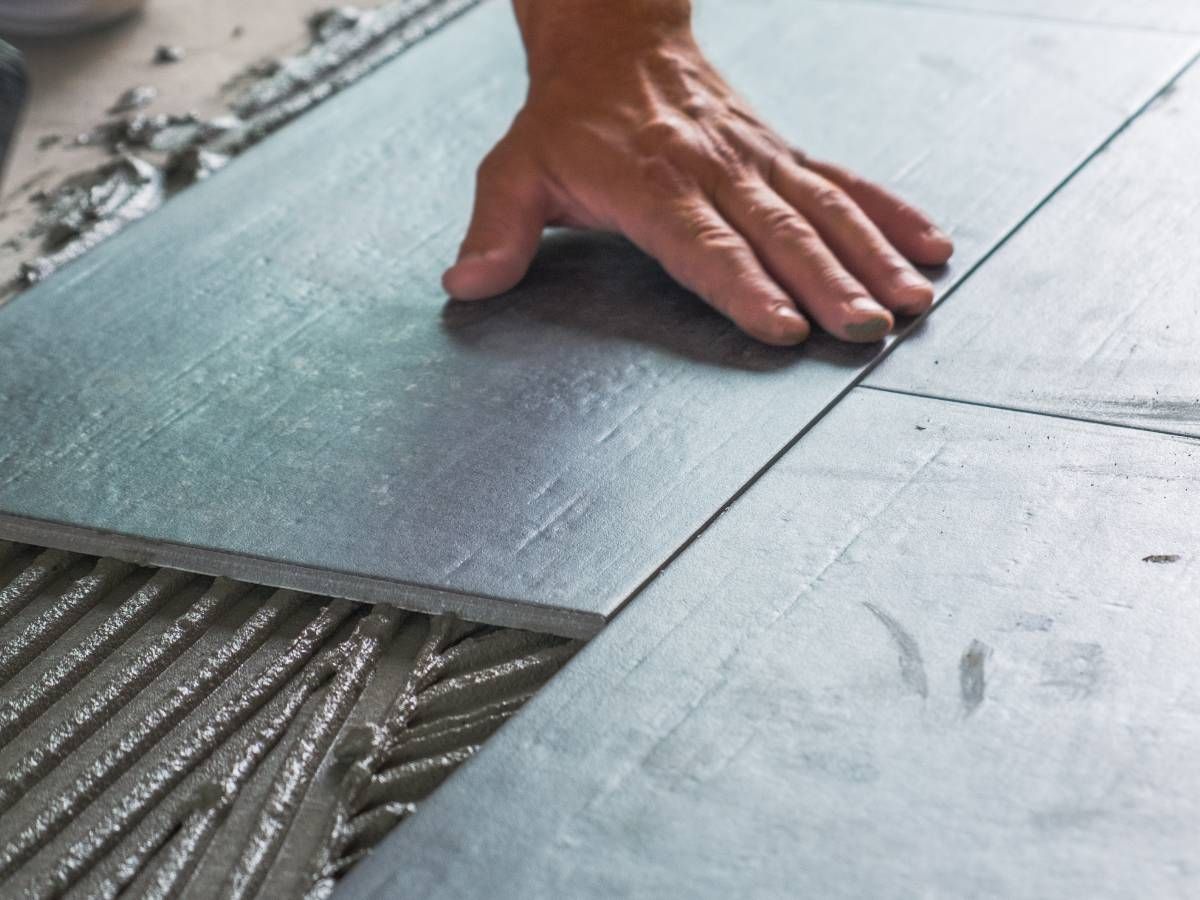 Derbyshire Flooring Specialists floor tilers installing ceramic wood effect floor tiles