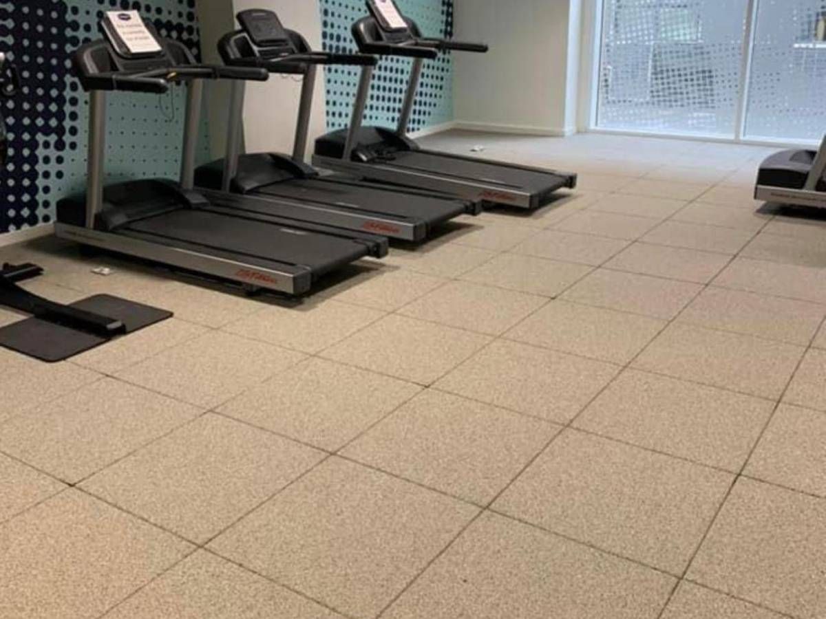 Derbyshire Flooring Specialists fitted rubber gym flooring in Heanor