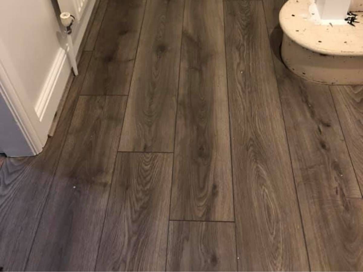 Derbyshire Flooring Specialists fitted laminate flooring in a hallway in Heanor