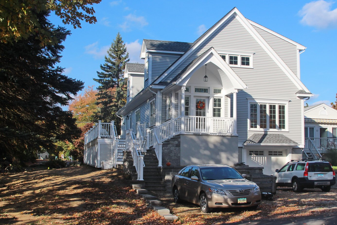 Large white house with car — Deep River, CT — Zdon Builders, Inc.