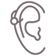 Icona – orecchio forato sulla cartilagine