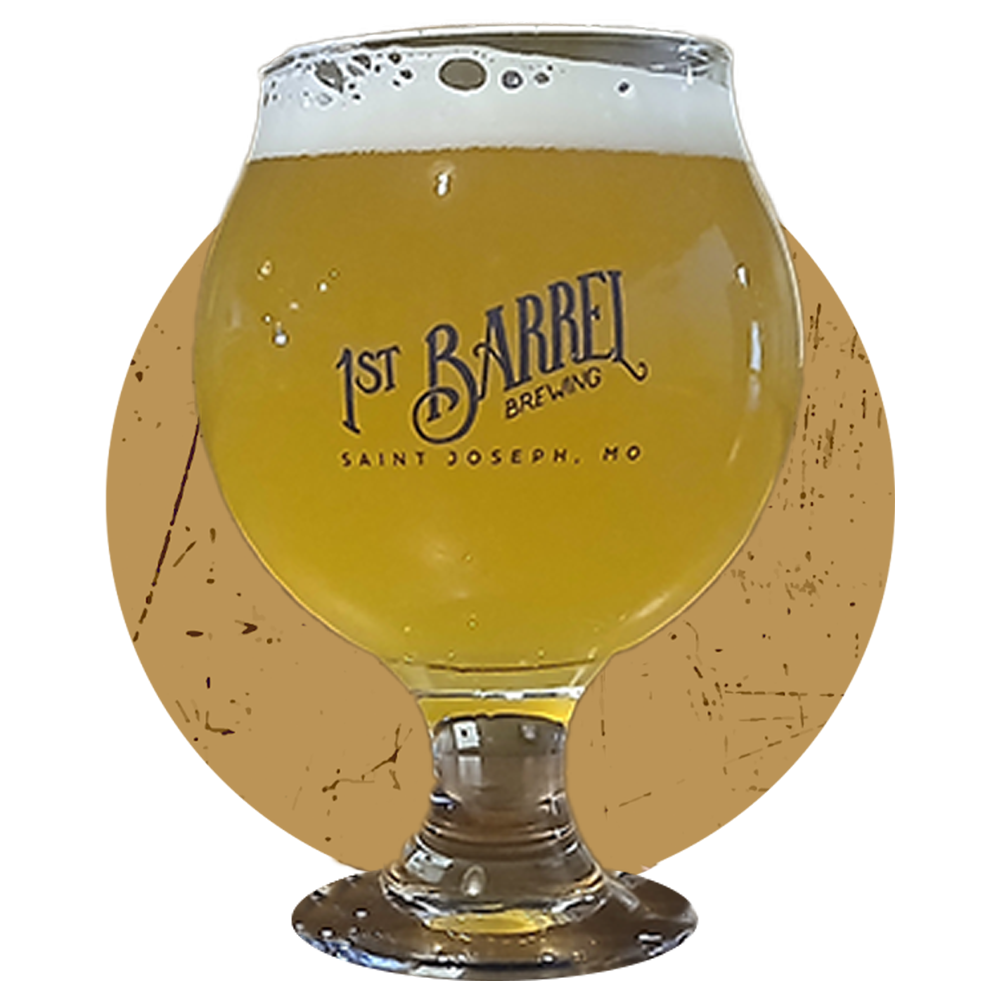 A glass of beer from 1st barrel brewing company