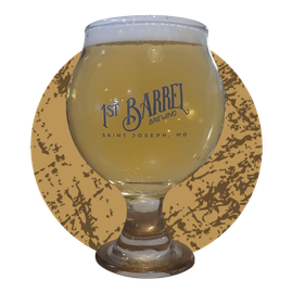 A glass of beer from 1st barrel brewing