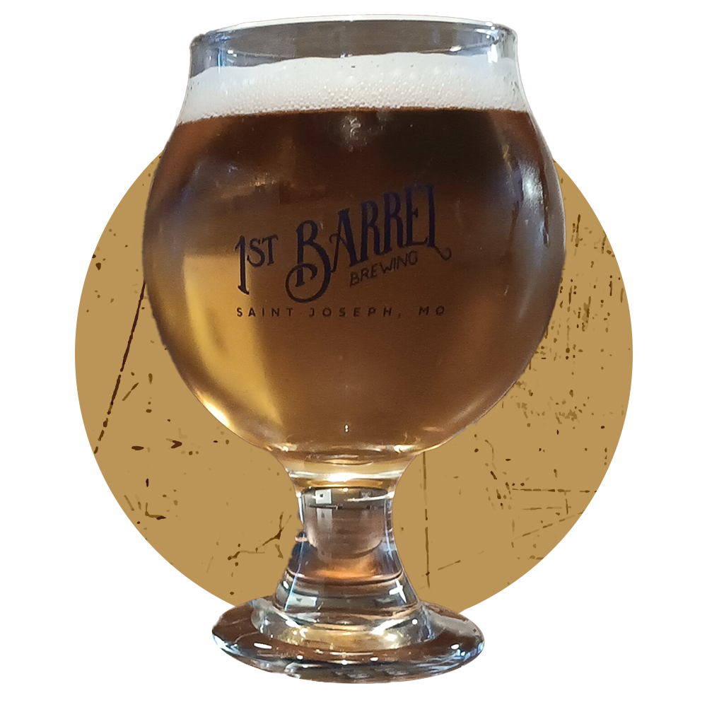 A glass with the word saint joseph on it