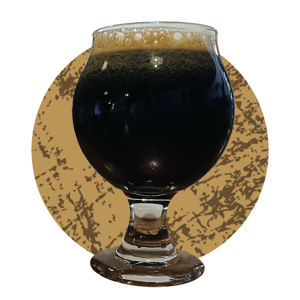 A glass with the word saint joseph on it