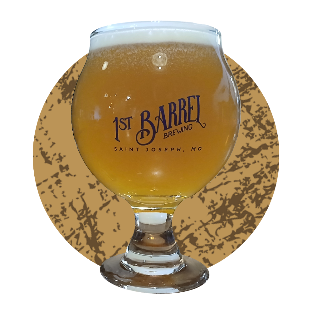 A glass of beer from 1st barrel brewing company